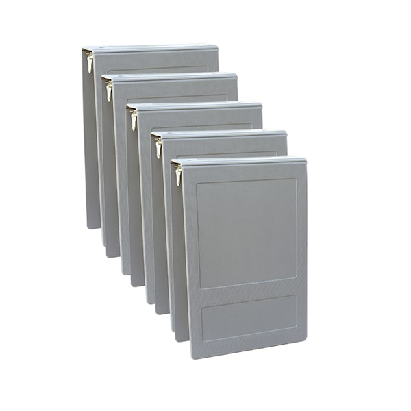1.5 Inch Top Open 3 Ring Binder In Grey, PK5